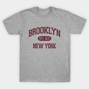 Brooklyn NY Arch Distressed, Retro Print T-Shirt